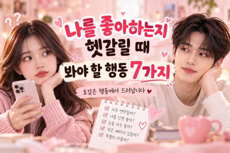 나를 좋아하는지 헷갈릴 때 봐야 할 행동 7가지