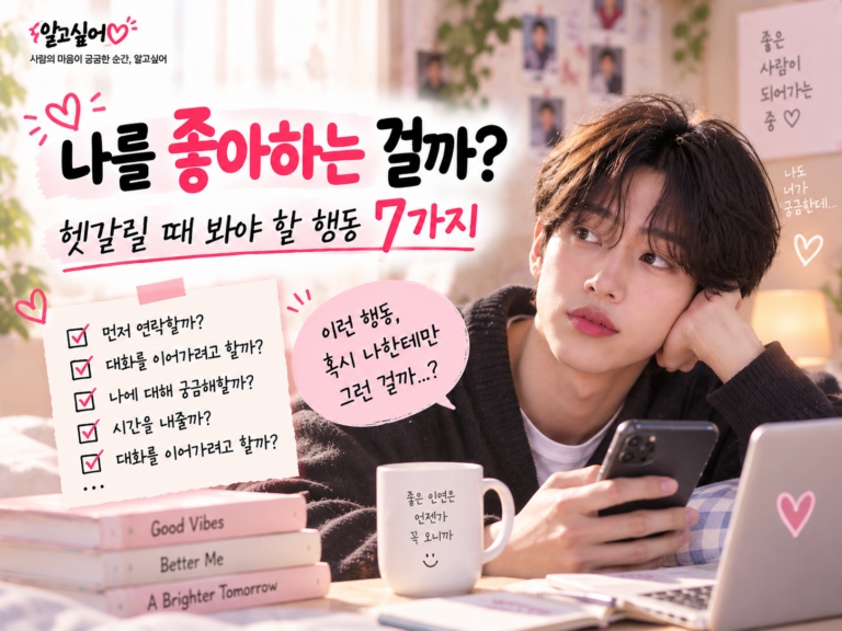 나를 좋아하는지 헷갈릴 때 봐야 할 행동 7가지