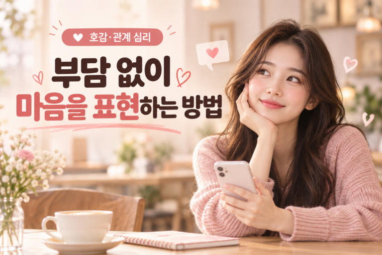부담 없이 마음을 표현하는 방법 6가지