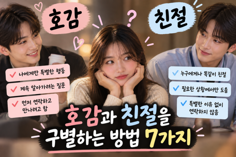 호감과 친절 구별