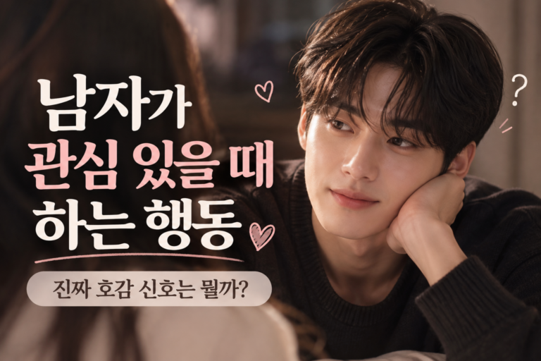 남자가 관심 있을 때 하는 행동